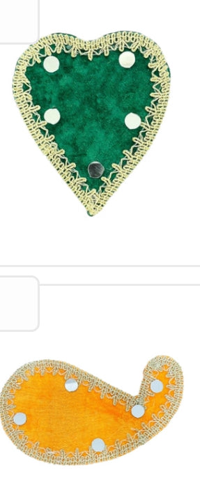 UK Based - Stunning decorated mehndi plates (Leaf Design and Heart Design) - Pack of 3