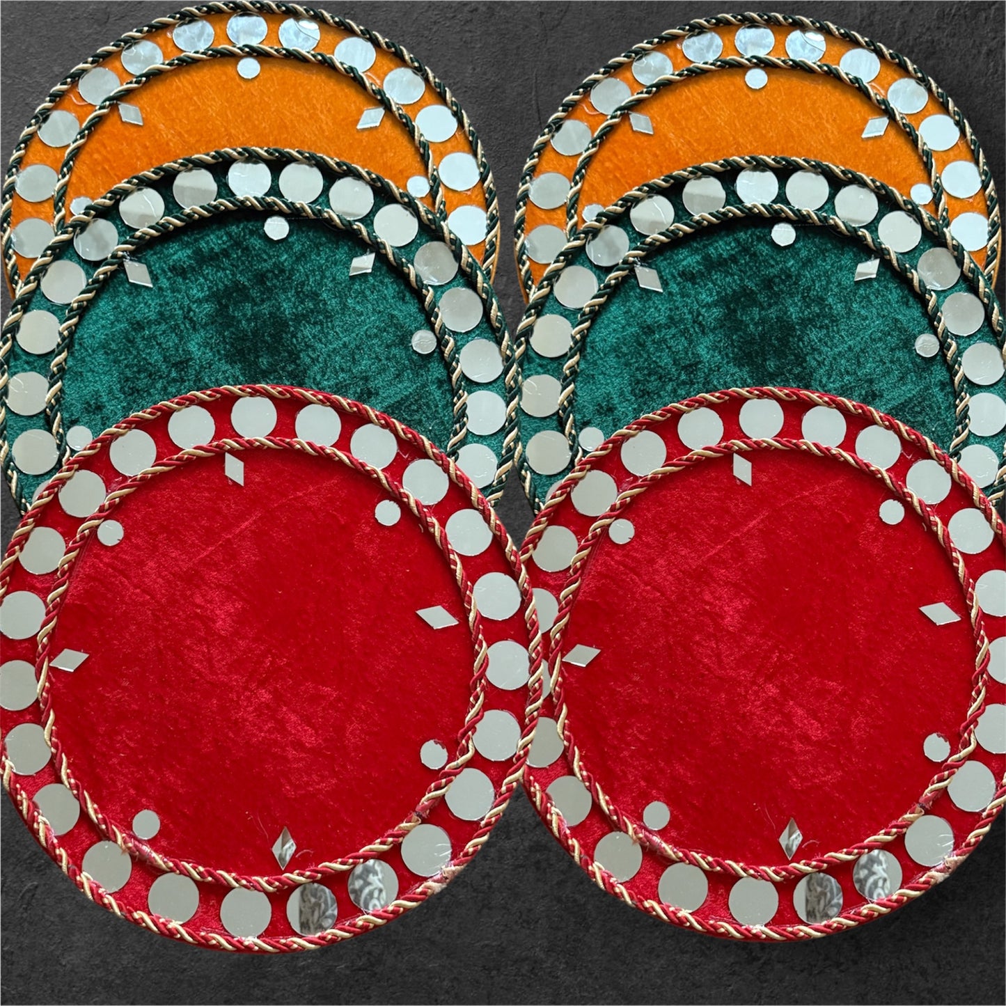 UK Based - 17 Inch Round Mehndi Thaal - Ideal for Mehndi and Dholki nights