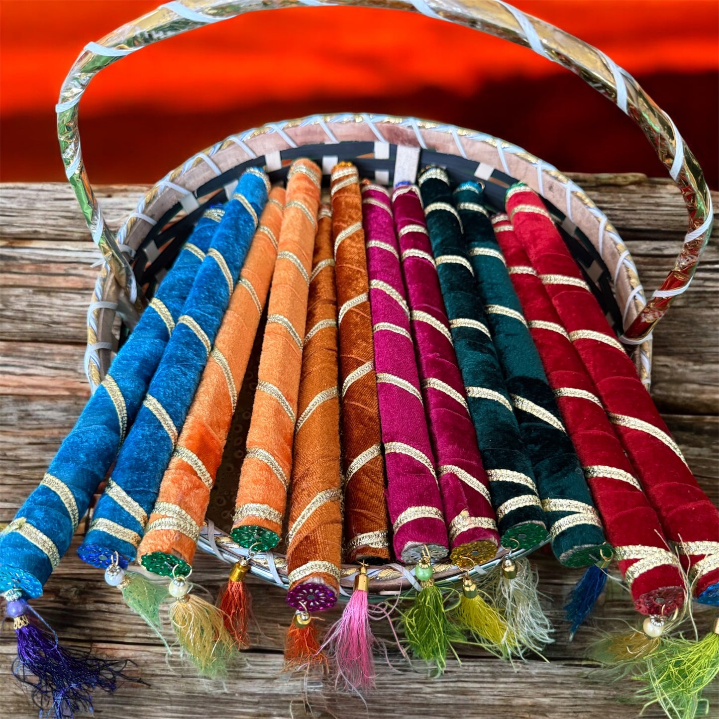 UK Based - Stunning Pair of Dandiya Sticks
