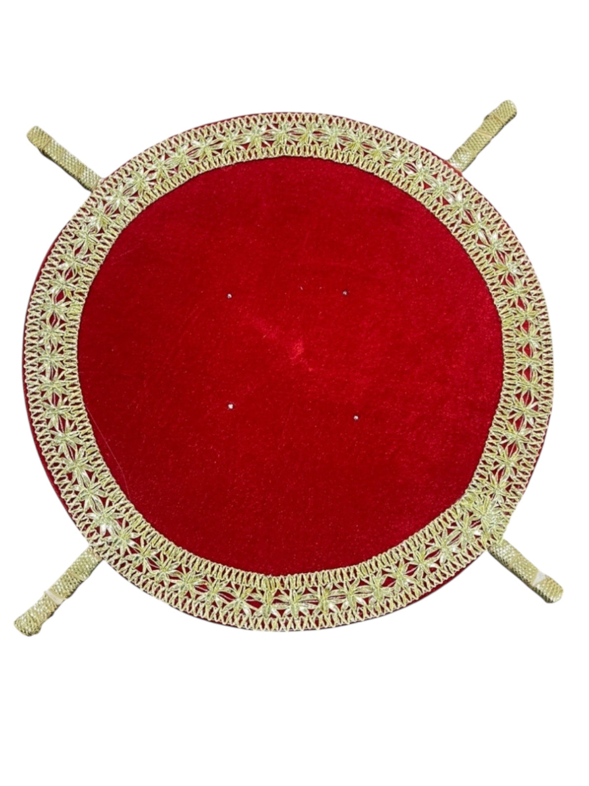 UK Based - 18" Round Mehndi Thaal Medium with holding sticks