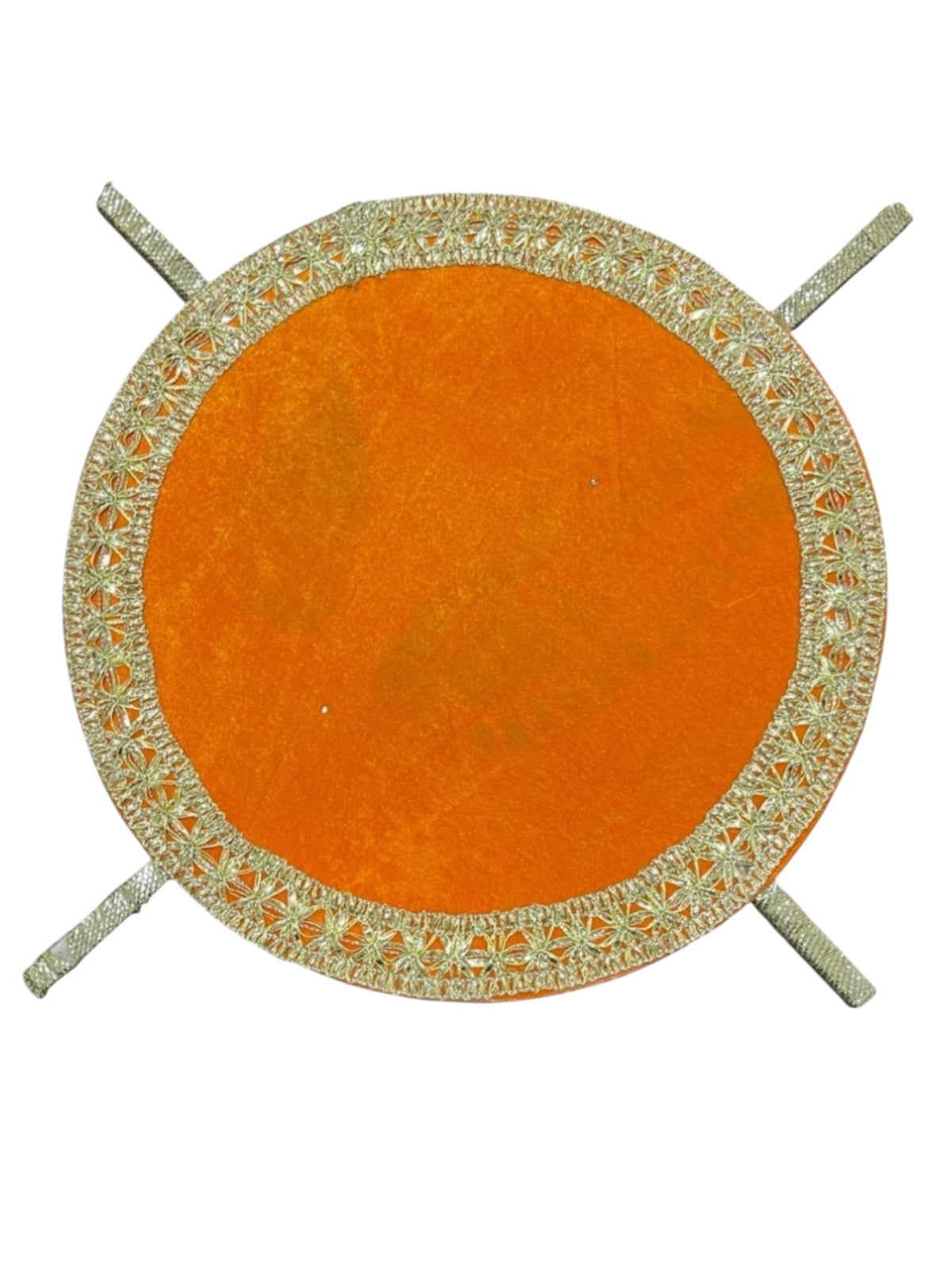 UK Based - 18" Round Mehndi Thaal Medium with holding sticks