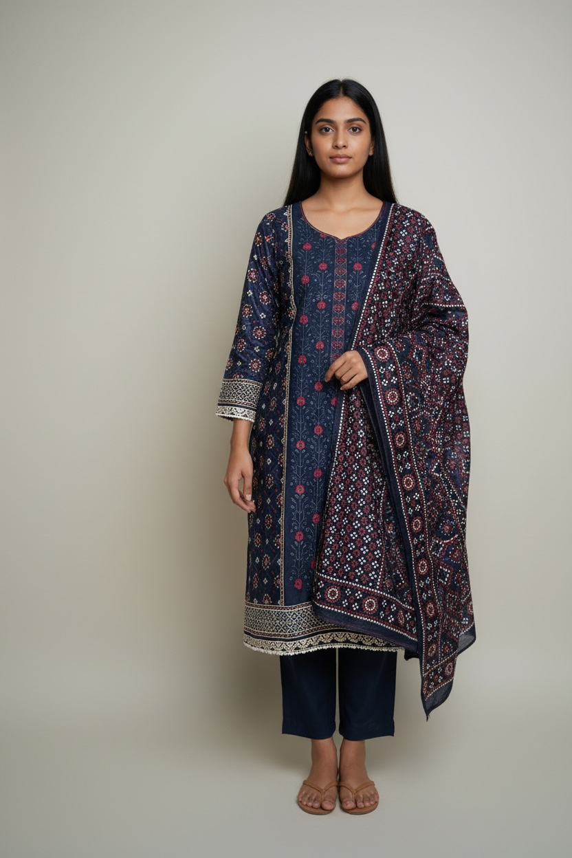 3 Piece Linen Stitched Suit (WL2)