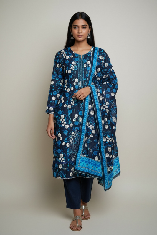 3 Piece Khaddar Stitched Suit (WL10)