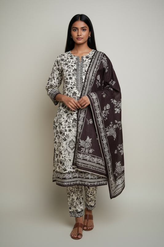 3 Piece Khaddar Stitched Suit (WL15)