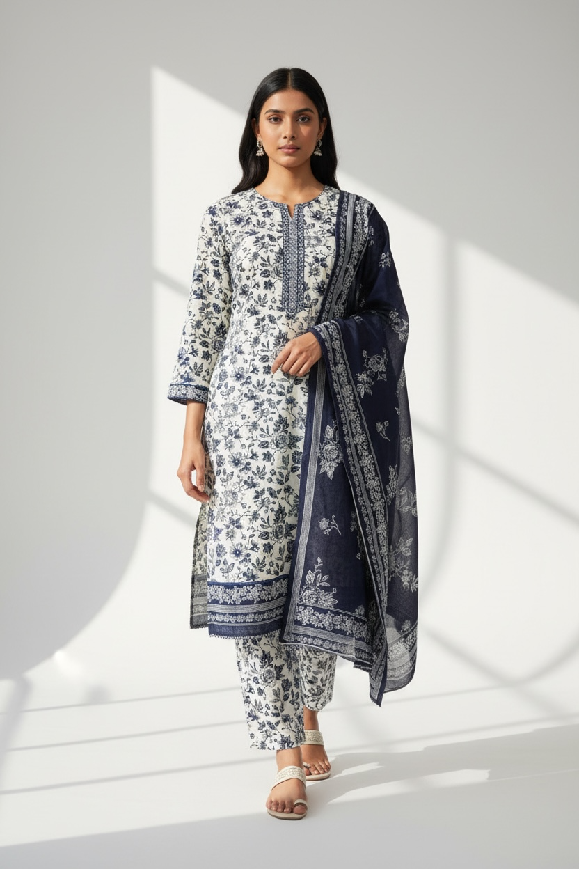 3 Piece Khaddar Stitched Suit (WL14)