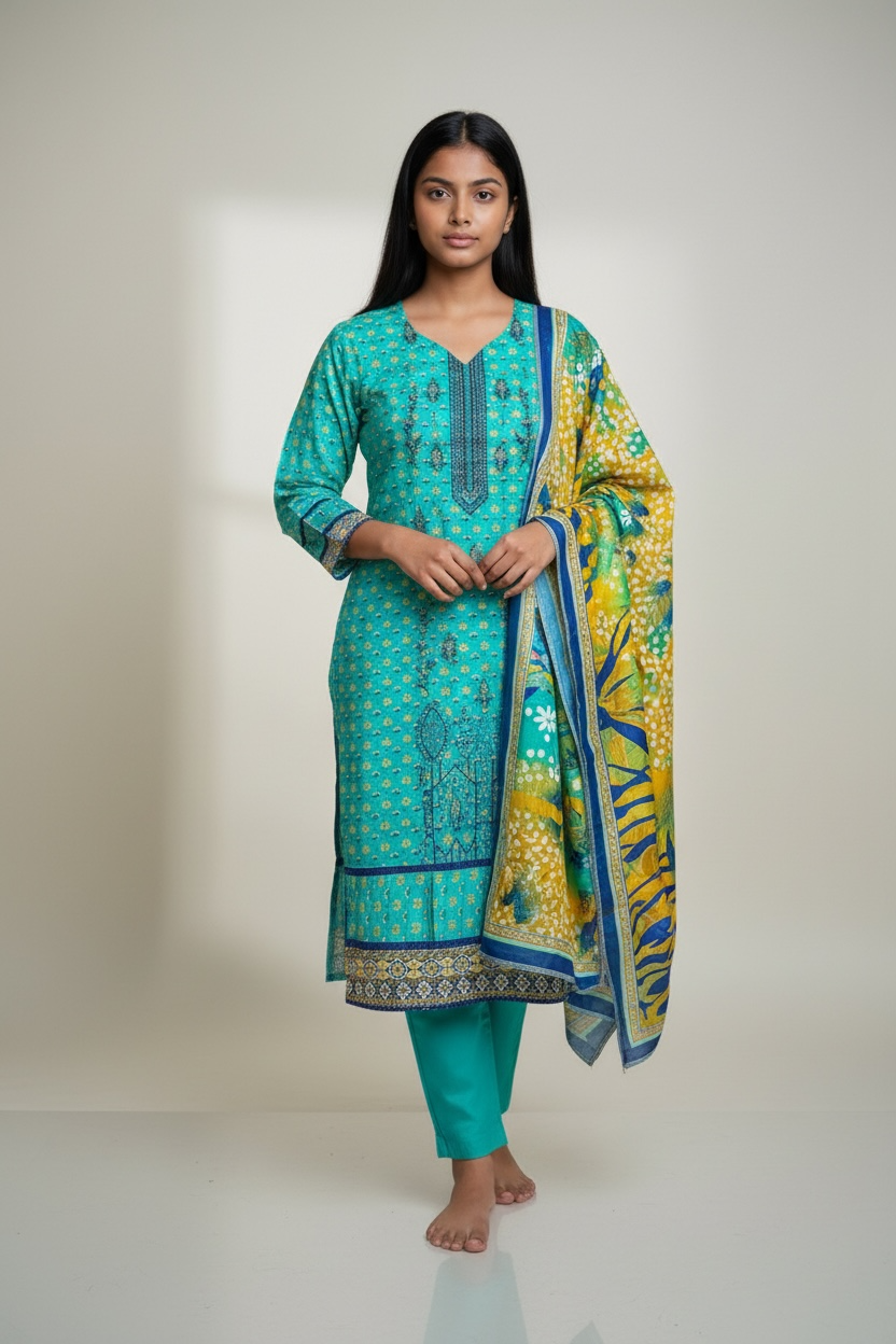 3 Piece Linen Stitched Suit (WL3)