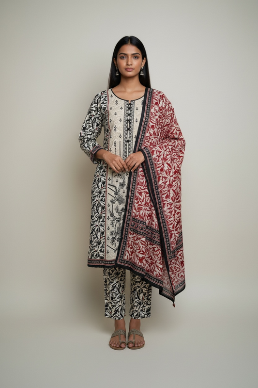 3 Piece Linen Stitched Suit (WL5)