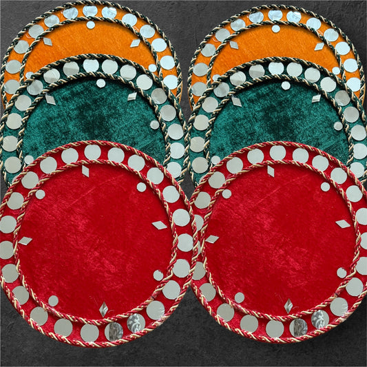 UK Based - 17 Inch Round Mehndi Thaal - Ideal for Mehndi and Dholki nights