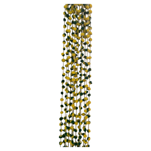 UK Based -  Garlands/Ladiyan in Green & Yellow with white beads - making your mehndi and dholki special