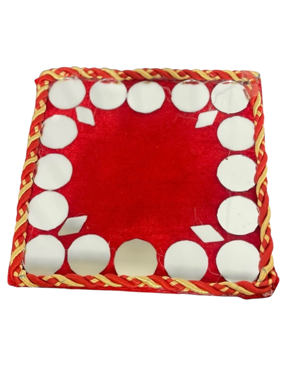 UK Based - 7" Square Decorated Mehndi Plates - Ideal for small hands or stage decorations