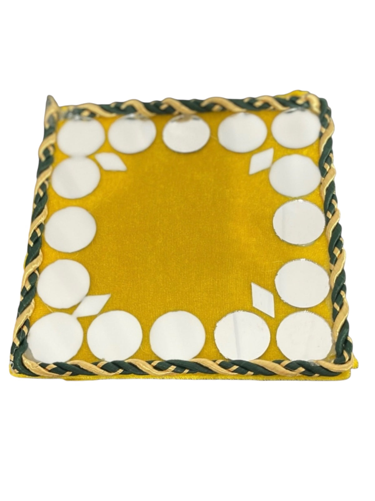 UK Based - 7" Square Decorated Mehndi Plates - Ideal for small hands or stage decorations