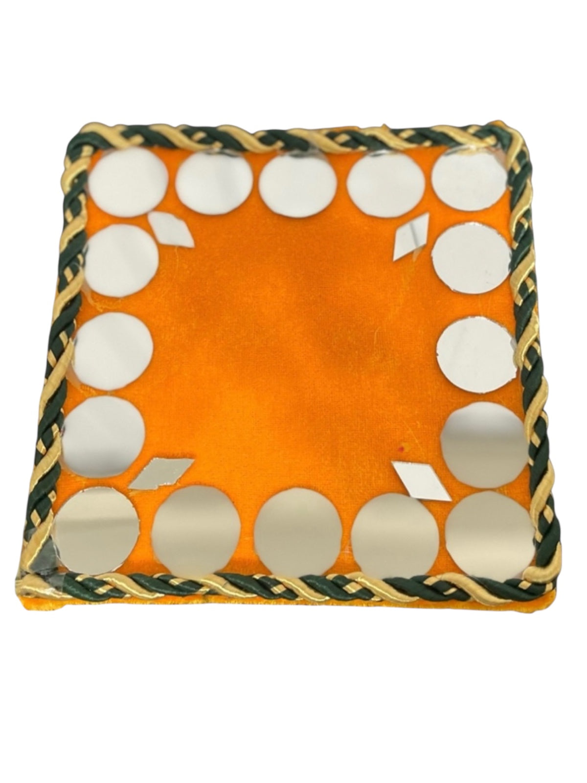 UK Based - 7" Square Decorated Mehndi Plates - Ideal for small hands or stage decorations