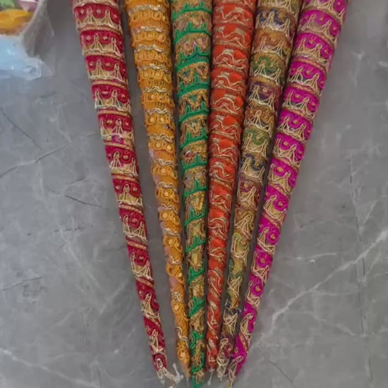 UK Based - 12 Decorated Mehndi Cones - NADRA Mehndi Cones